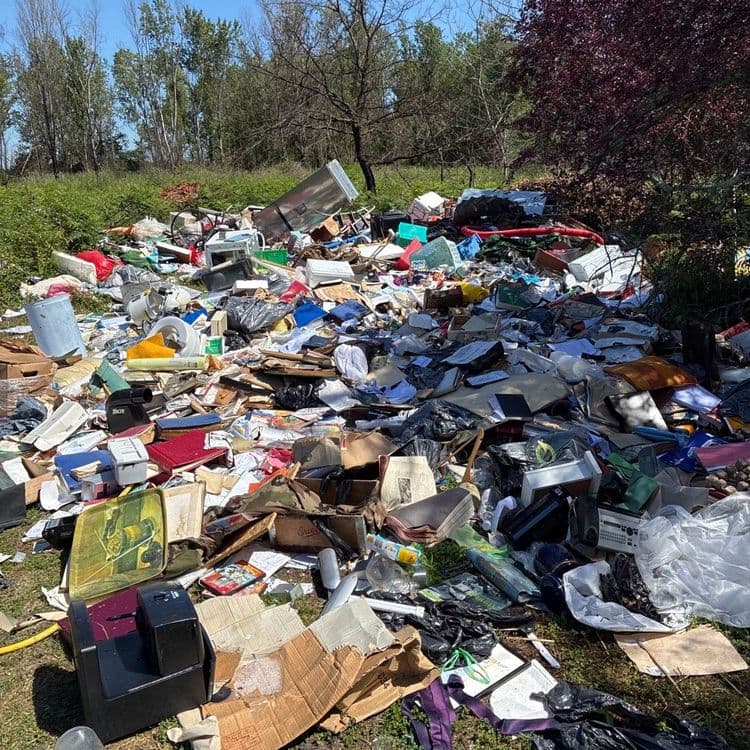 Beaucoup de déchets de particuliers, déchets ménagers , électroménager, beaucoup de plastique, de l’immobilier et des jeux d’enfants, papiers.
