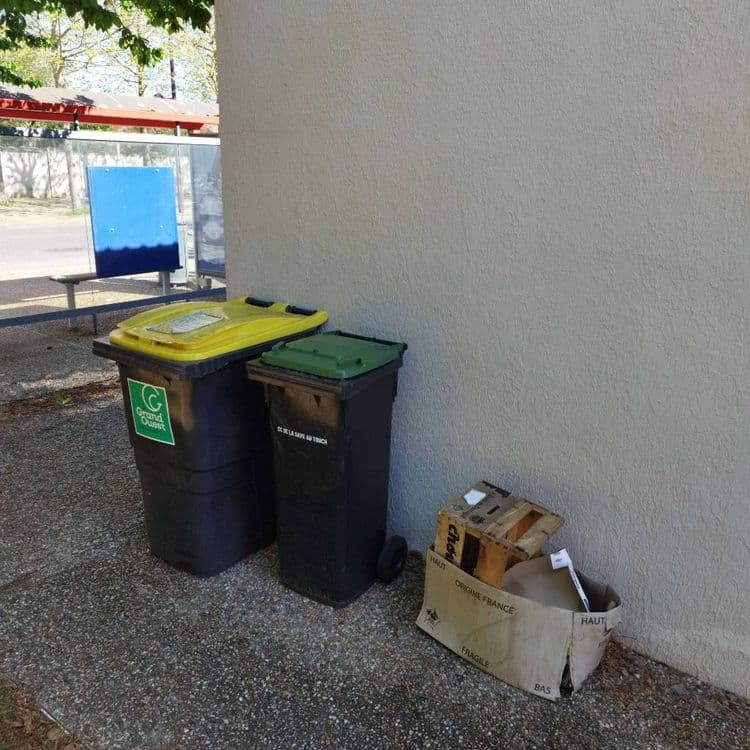 Cartons contenant des pots en verre