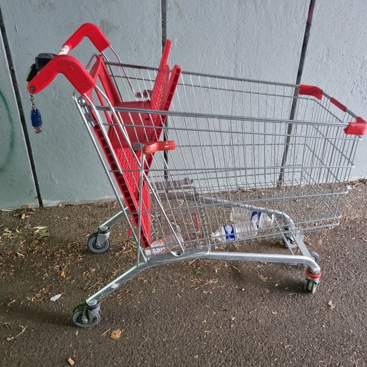 Caddies abandonnés a plusieurs endroits du parc