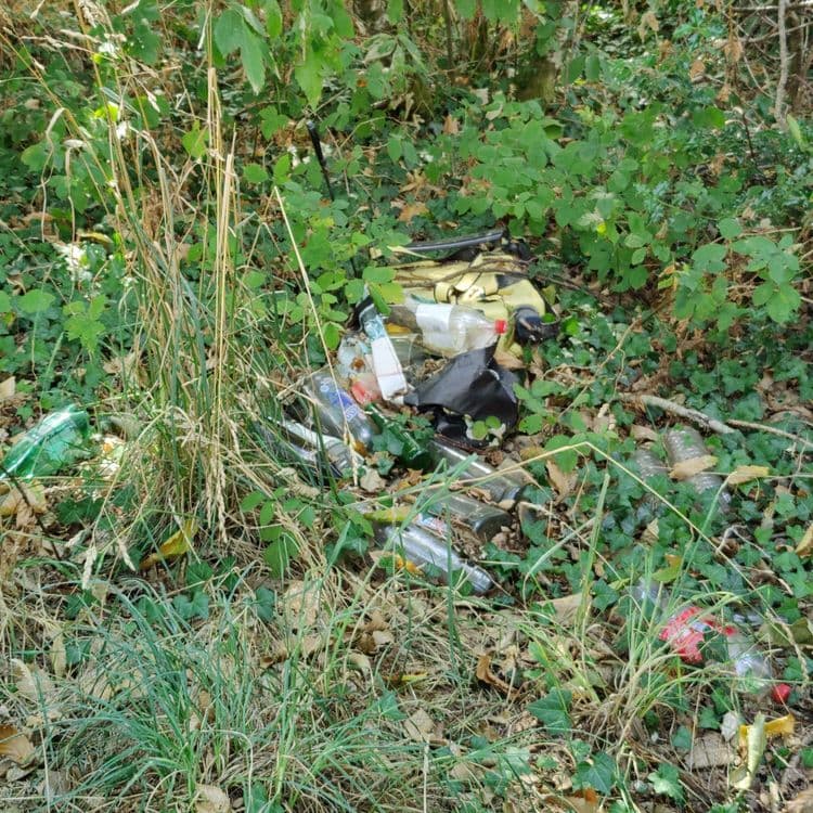Bouteilles en plastique et pulvérisateur de jardin 