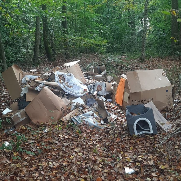 Dépôt sauvage sur la route des Ypreaux, pas loin de la departementale.