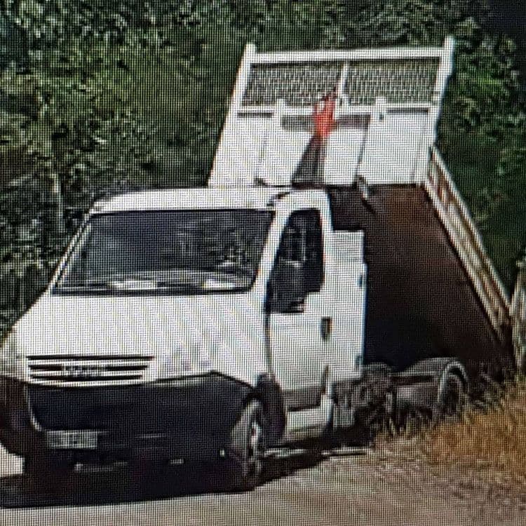 Dépôt par un camion benne en bord de route lors de notre passage. D11, avant Barrouil (commune d'Illats 33720)

