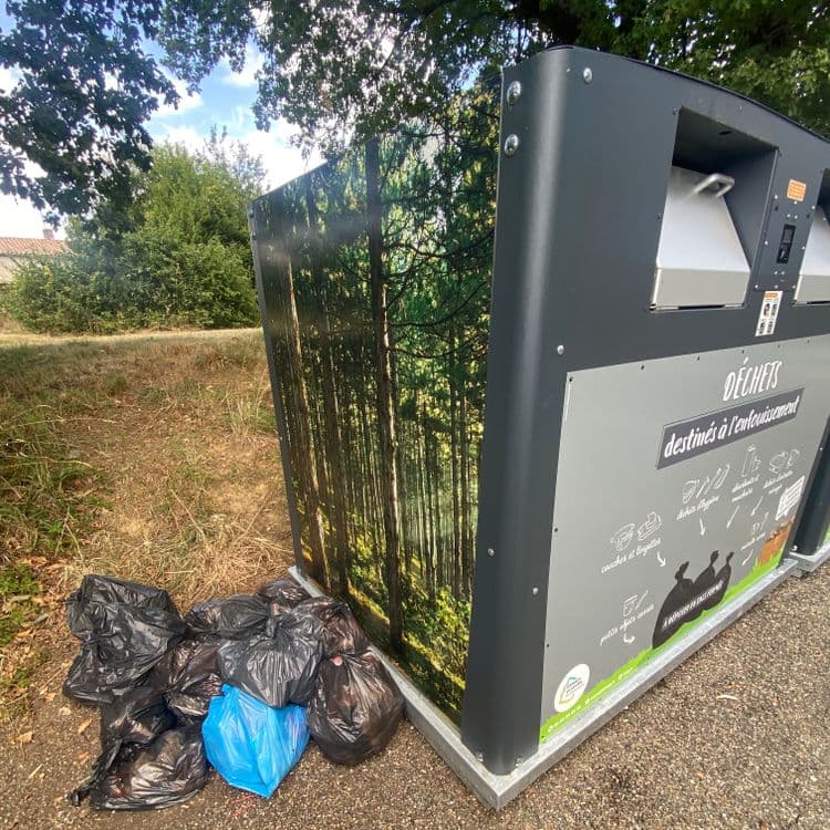 Poubelles hors bac 
