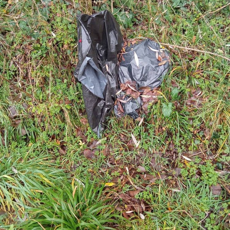  Un ou deux sac(s) poubelle en plastique noir : quantité estimée d'un sac entre 1 et 3 kg selon son contenu.