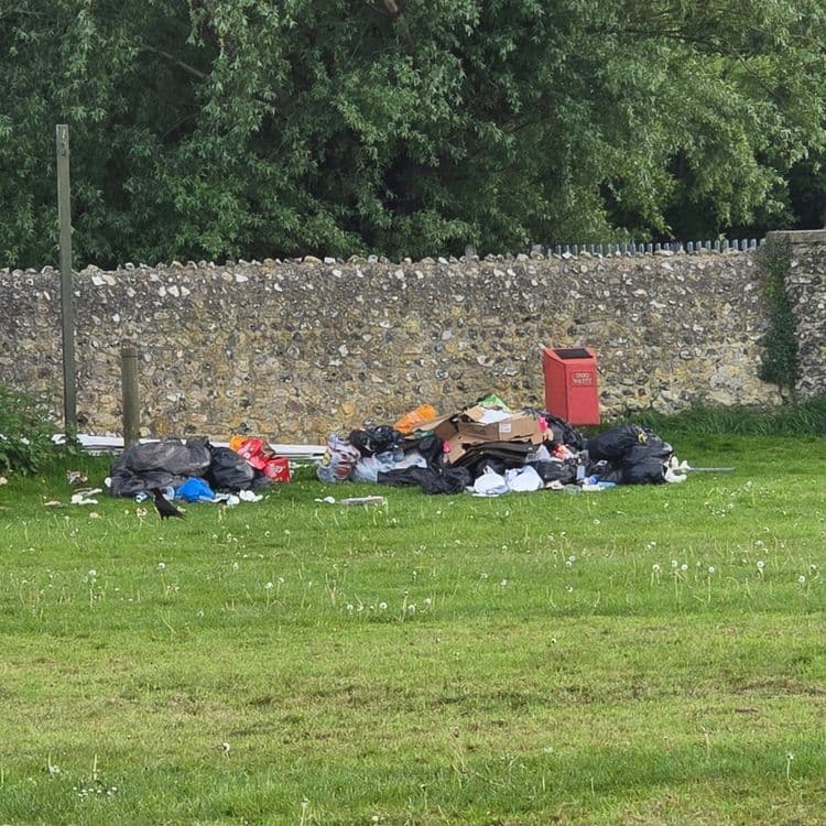 Rubbish every where and being pulled about by gulls etc 