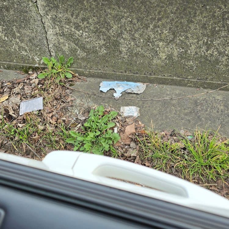 Des déchets et la route non entretenue, rajouter une poubelle au niveau de l'arrêt de bus, en dessous de l'arrêt de bus c'est une déchetterie(rue sous le pont).