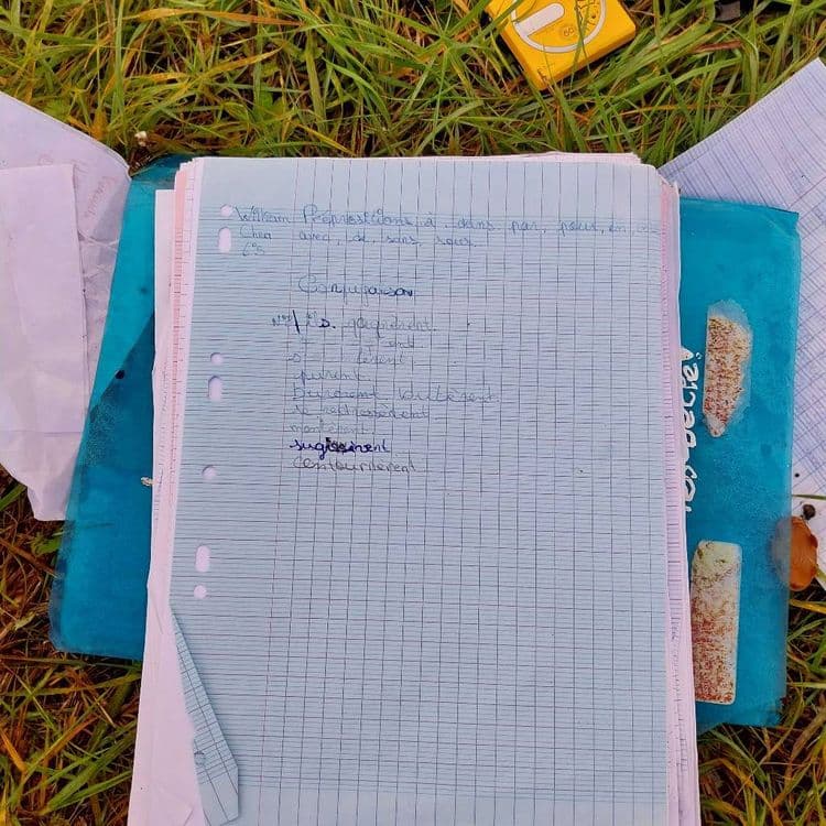 Dépôt sauvage de mobiliers et affaire écolier en plein champ