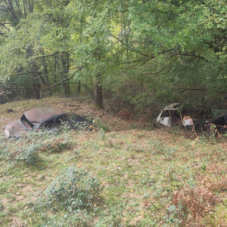 3 véhicules à l'abandon