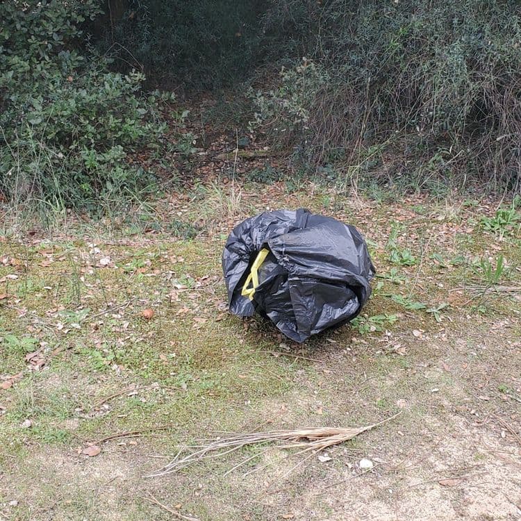 Dépôt sauvage d'ordures ménagère 