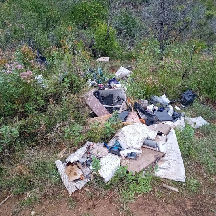Présence d'environ 10kg de déchets 