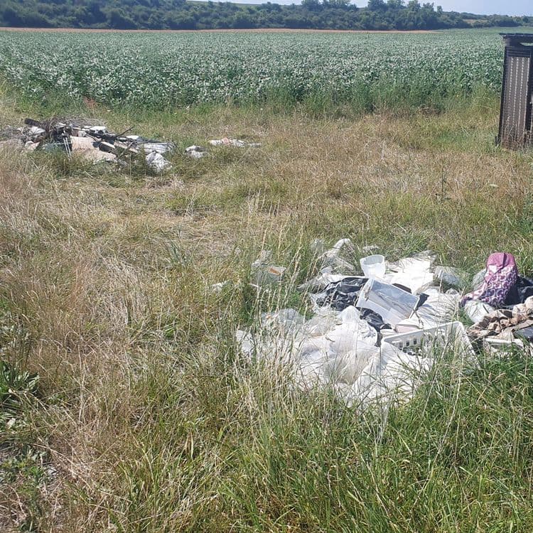 Suite à l'examen de la situation, voici une estimation des déchets présents sur le site :

*   **Déchets ménagers divers** : comprenant des sacs plastiques (environ 5 kg, estimé à 10 sacs), des emballages alimentaires (environ 3 kg, estimé à 20 unités), des récipients en plastique (environ 2 kg, estimé à 5 unités) et un sac de courses réutilisable (environ 0.5 kg, 1 unité).

*   **Débris de construction/démolition** : incluant des morceaux de béton (environ 15 kg, estimé à 5 morceaux) et des éléments métalliques (environ 8 kg, estimé à 3 pièces).

*   **Déchets verts** : branches et autres végétaux (environ 7 kg, quantité importante).

Le poids total estimé des déchets est d'environ 40.5 kg. Les quantités indiquées sont des estimations visuelles.