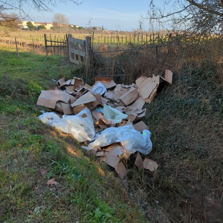 Cartons, papier, plastique 
