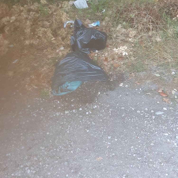 Sacs poubelle et divers petits déchets 