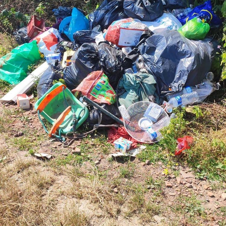 Décharge sauvage de déchets non industriels