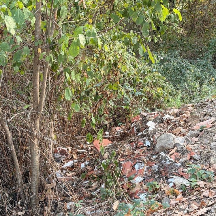 Il y a eu de multiples déchargement de déchets de rénovation, brique câble électrique amiante, tapisserie morceaux de bois, quatre de porte carpette etc. c’est une zone verte ou toute décharge est interdite. Les autorités ont été mis au courant, il y a six mois mais aujourd’hui toujours rien !


