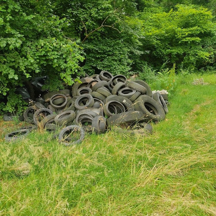 Pneus abandonnés 