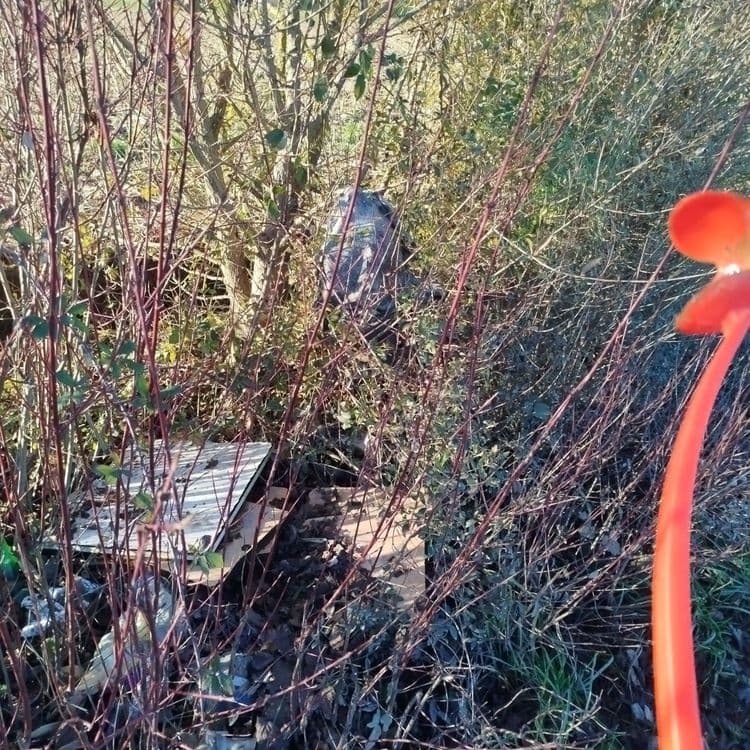 Même chose poubelle plastique vert et bois laminé